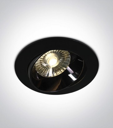 Faretto LED da Incasso recesso Orientabile - Nero - 20W - Bianco Caldo 3000K