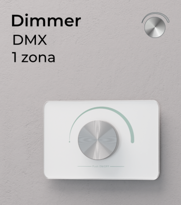 Dimmer Potenziometro da Parete DMX - per strisce LED - Bianco o Nero