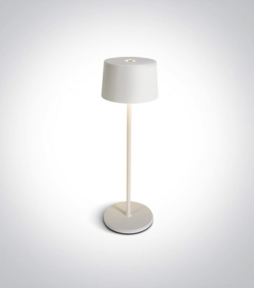 Lampada LED da Tavolo - Ricaricabile - Bianco Caldo 3000K - Bianco