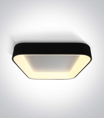 Plafoniera LED Quadrata - Colore Antracite - 50W - Bianco Caldo 