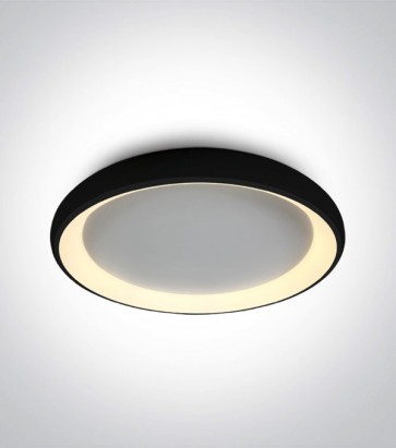 Plafoniera LED con luce diffusa - Colore Nero - 50W - Bianco Caldo 