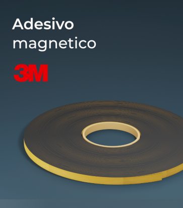 Adesivo Magnetico in Ferrite e Plastica Flessibile - Rotolo da 5 metri