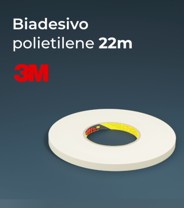 Biadesivo Polietilene 3M 9508W Acrilico Colore Bianco - Rotolo da 22m