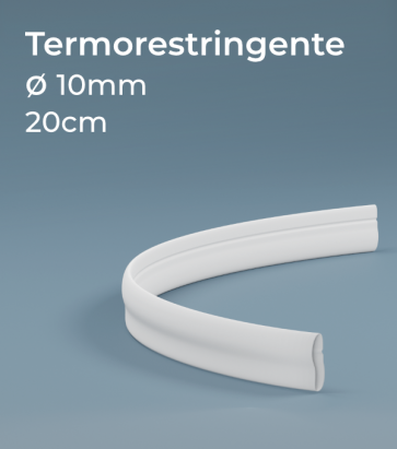 Termorestringente bianco 20 cm Ø10.0mm per Strisce LED con PCB 12mm