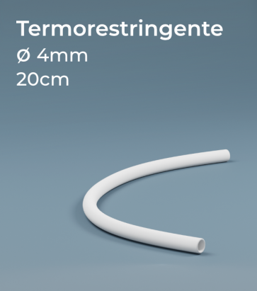Termorestringente bianco 20 cm Ø4.0mm per Strisce LED con PCB 5mm