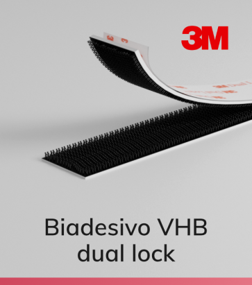 Adesivo 3M VHB Dual Lock per il fissaggio di Profili di Alluminio - 20cm