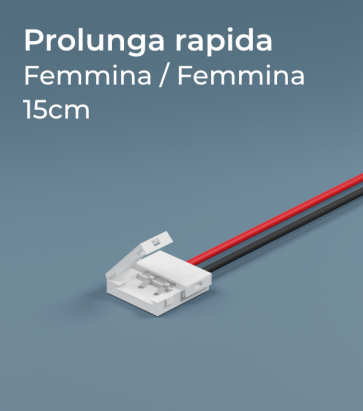 Prolunga Rapida Strisce LED 15cm - Connettori Femmina-Femmina