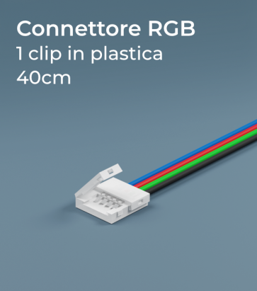 Connettore Rapido RGB 40cm Con clip in plastica