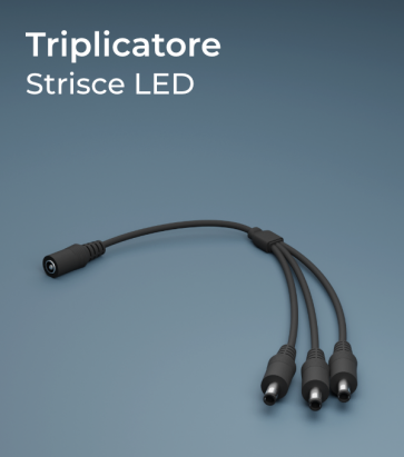 Triplicatore Cavo Strisce LED - Connettori Femmina-Maschio