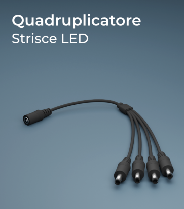 Quadruplicatore Cavo Strisce LED - Connettori Femmina-Maschio
