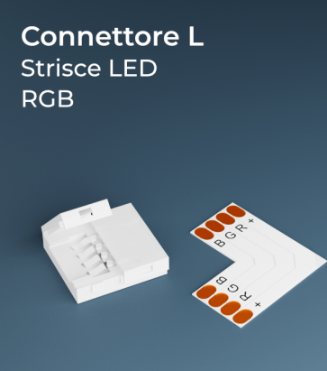 Connettore Angolare RGB con Clip in plastica