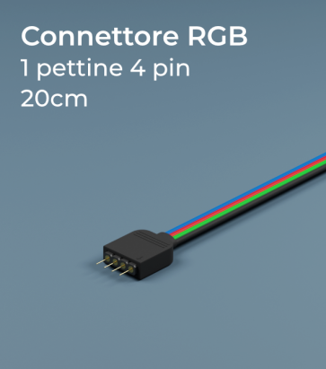 Connettore RGB 20cm 4 Pin con Pettine