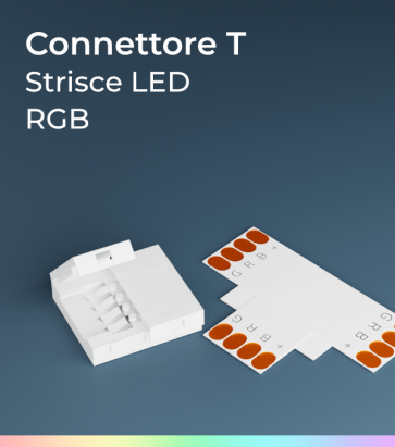 Connettore a T Strisce LED RGB con Clip in plastica