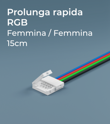 Prolunga Rapida RGB 15cm - Connettori Femmina-Femmina
