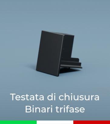 Testata di chiusura binari trifase - Made in Italy