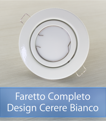 Faretto completo Bianco con PCB SAMSUNG 9W - Design CERERE - Dimmerabile - Made In Italy
