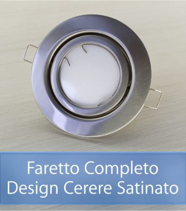 Faretto completo Satinato con PCB 11W - Design CERERE - Dimmerabile - Made In Italy