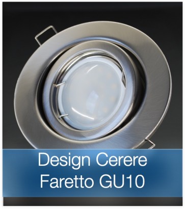 Corpo Faretto Satinato con Faretto LED GU10 5W - Design CERERE