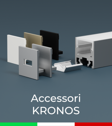 Accessori per Profilo Piatto in Alluminio "Kronos"