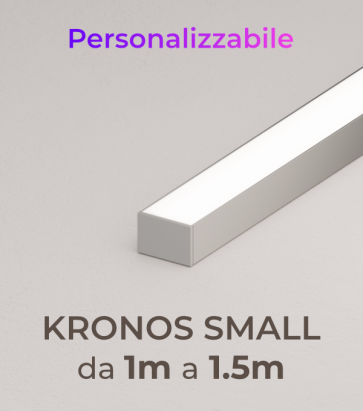 Lampada LED completa KRONOS SMALL da Soffitto e a Sospensione - Da 100cm a 150cm - Personalizzabile - Dimmerabile
