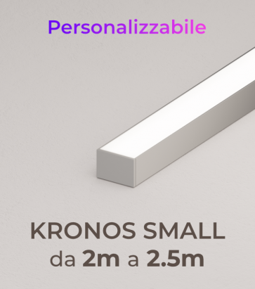Lampada LED completa KRONOS SMALL da Soffitto o a Sospensione - Da 200cm a 250cm - Personalizzabile - Dimmerabile