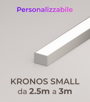 Lampada LED completa KRONOS SMALL da Soffitto e a Sospensione - Da 250cm a 300cm - Personalizzabile - Dimmerabile