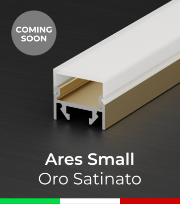 Profilo in Alluminio "Ares Small" per Strisce LED - Oro Satinato