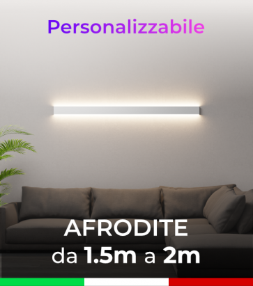 Lampada LED da parete Afrodite - Doppia Emissione di Luce - Da 150cm a 200cm - Personalizzabile - Dimmerabile