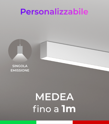 Lampada LED Medea - Singola Emissione di Luce - Fino a 100cm - Personalizzabile - Dimmerabile