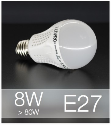 Lampadina LED  E27 8W Globe - Bianco NATURALE