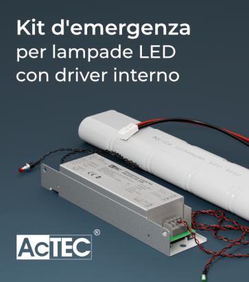 Kit di Emergenza luci a LED per Lampade con Driver interno - AcTEC 