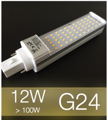 Lampadina LED G24 12W (100W) -  Bianco Caldo
