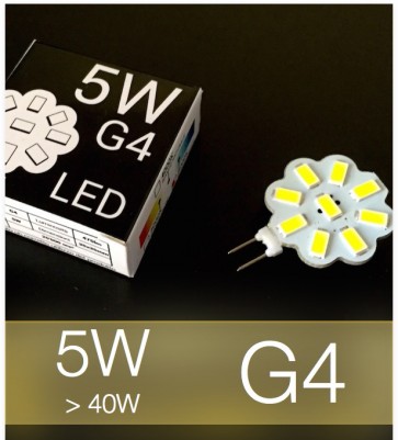 Lampadina LED G4 5W (40W) SMD 5630 - Bianco Caldo
