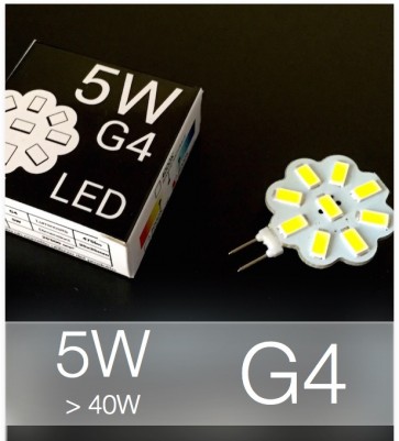 Lampadina LED G4 5W (40W) SMD 5630 - Bianco Naturale