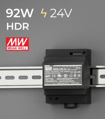 Alimentatore Meanwell HDR-100-24 - 92W - Barra DIN