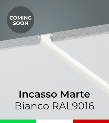 Profilo Marte - Incasso Recesso per Cartongesso - Verniciato Bianco RAL9016
