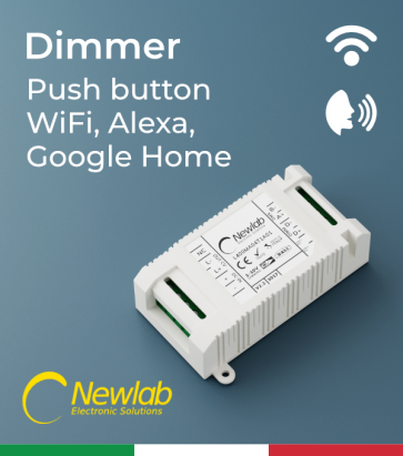 Dimmer Newlab L458MA - (Push Button, WiFi) - Compatibile con Alexa e Google Home