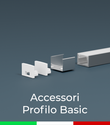 Accessori per Profili in Alluminio Piatto modello Basic