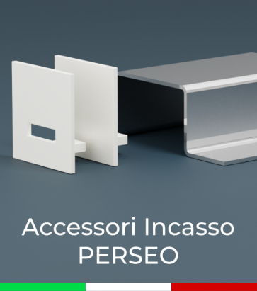 Accessori per Profilo in Alluminio da Incasso "Perseo" 37x37mm