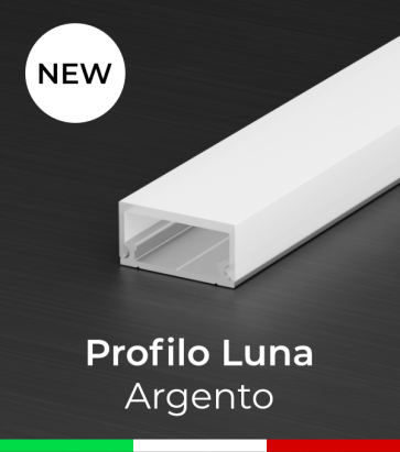 Profilo in Alluminio Flessibile "Luna" per Strisce LED - Anodizzato Argento