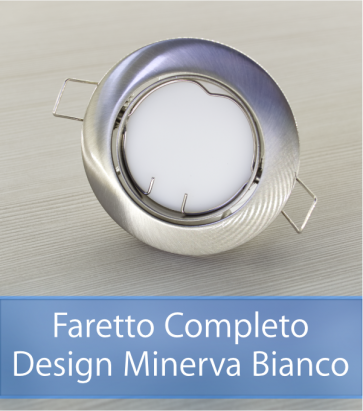 Faretto completo Satinato con PCB SAMSUNG 9W - Design MINERVA - Dimmerabile - Made In Italy