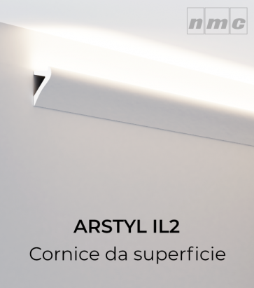 Cornice NMC ARSTYL IL2 in Poliuretano per Illuminazione LED - 2 Metri