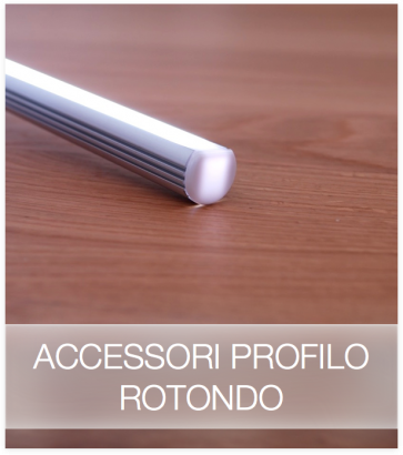 Accessori per Profilo in Alluminio Lineare Rotondo