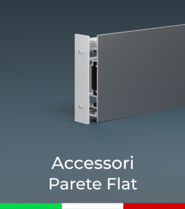 Accessori per Profilo in Alluminio da Parete "Flat" - Canalina, Biadesivo e Tappi