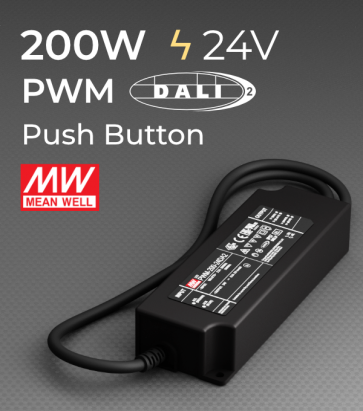 Alimentatore Meanwell PWM-200-24DA2  - 24V - 200W - DALI 2 e Push