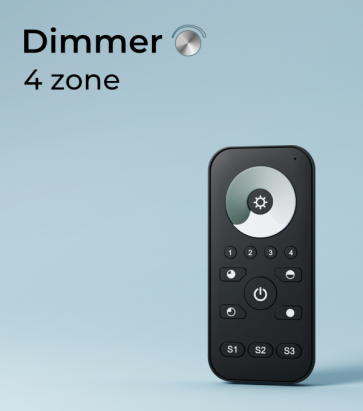 Dimmer Touch con Telecomando PRO a 4 Zone + Centraline