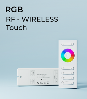 Controller RGB Touch con Telecomando + Centralina 15A