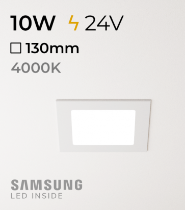 Faretto da Incasso Quadrato Slim 10W BIANCO NATURALE - Downlight - LED Samsung