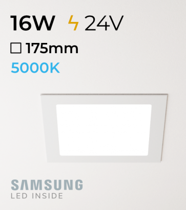 Faretto da Incasso Quadrato Slim 16W BIANCO FREDDO - Downlight - LED Samsung