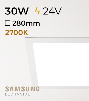 Faretto da Incasso Quadrato Slim 30W LUCE CALDA - Downlight - LED Samsung